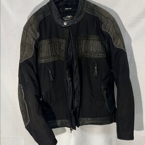 Harley-Davidson Black Jacket with Gray Leather Accents